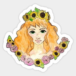 Seasonal flower girls- Summer Sticker